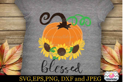 Blessed Pumpkin SVG, Fall SVG, Autumn SVG, Thanksgiving SVG,