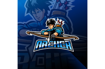 Archer esport mascot logo design