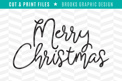 Merry Christmas - DXF/SVG/PNG/PDF Cut & Print Files