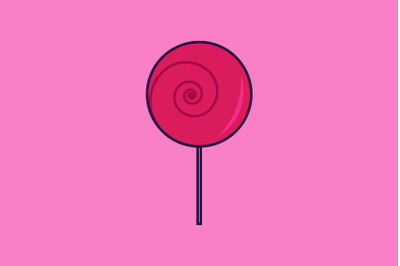 Halloween Icon with Pink Lollipop