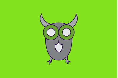 Halloween Icon with horned insects