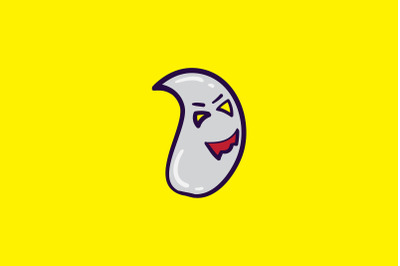 Halloween Icon with Ghost Expression