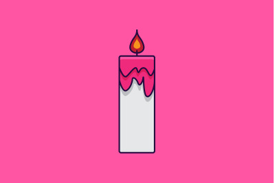 Halloween Icon with Pink Candle