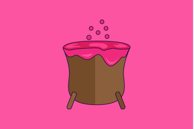 Halloween Icon with Pink Potion