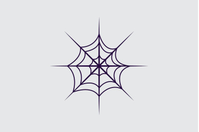 Halloween Icon with Circle Spider Web