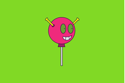 Halloween Icon with Pink Candy