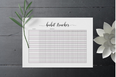 Habit Tracker Printable, Habit Tracker Bullet Journal