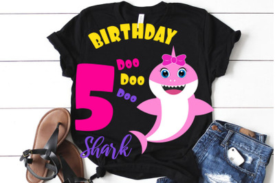 5th Shark Birthday Svg, Birthday Shark&nbsp;clipart, funny shark svg, birth