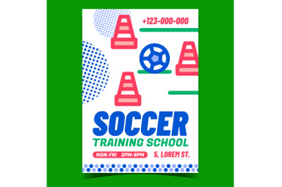 Soccer Training School Promotional Banner Vector