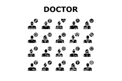 Medical Speciality Collection Icons Set Black Vector