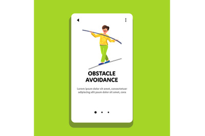 Obstacle Avoidance And Trouble Businessman Vector