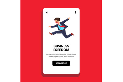 Financial And Business Freedom Businessman Vector