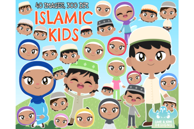 Islamic/Muslim Kids Clipart - Lime and Kiwi Designs