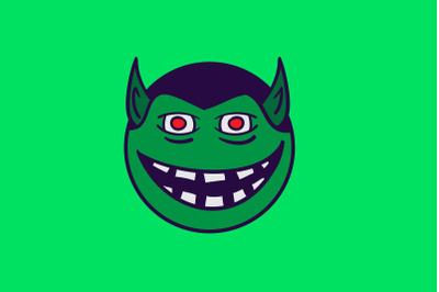 Halloween Icon with Smile Dracula