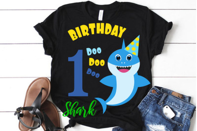 Shark 1st Birthday Svg, Birthday Shark clipart, funny shark svg, Boy b
