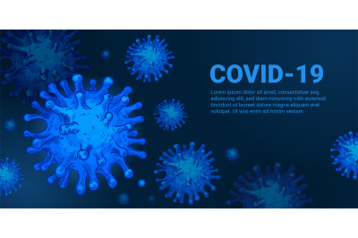 Virus background. Covid-19&2C; coronavirus infection cells. Pandemia 2020