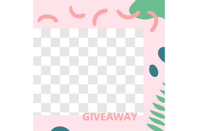 Floral post. Garden flora giveaway social media post template