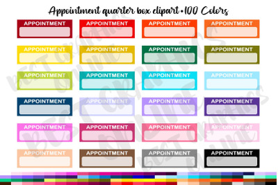 100 Appointment Quarter Box Planner Box