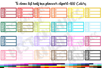 100 Cleaning Checklist Planner Stickers