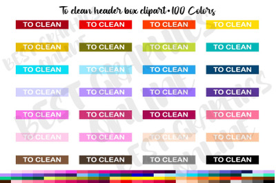100 Cleaning Planner Sticker Header Box