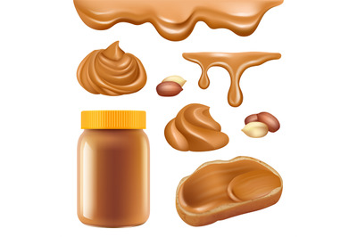 Peanut butter. Healthy dessert chocolate protein oily cream for sandwi