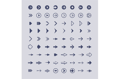 Direction arrows. Infographic web buttons signs and icons vector arrow