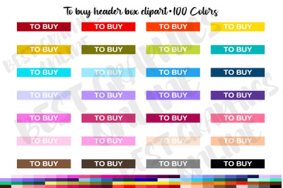 To Buy Header Box Planner Clipart