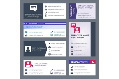 Mail signature. Vector design template of web forms emailing