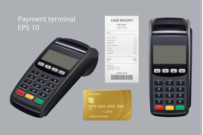 Payment terminal. Credit card termination machine nfc mobile payment r