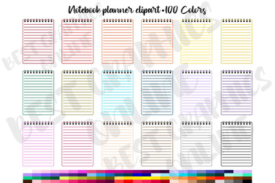 100 Notebook Planner Stickers Clipart