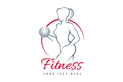 Fitness Logo isolated on White Background