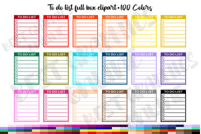 To Do List Errands Planner Box Clipart