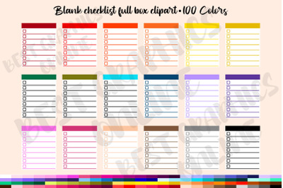Blank Checkbox Lined Planner Stickers