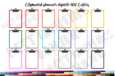 100 Clipboard Clipart Planner Stickers