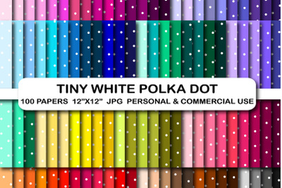 Tiny White Polka Dot Background Papers