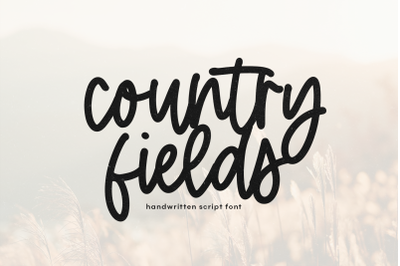 Country Fields - Handwritten Script Font