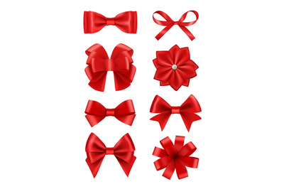 Bow realistic. Ribbons for decoration hair bow celebration party items