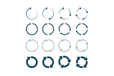 Circle arrows. Right round arrows right pointing symbols vector icon c