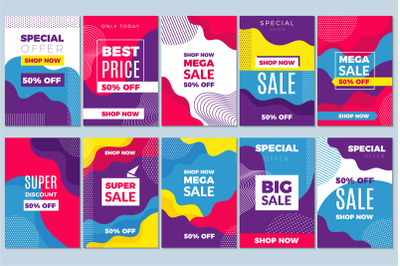 Sale offers flyer. Adverizing banners template special marketing tags
