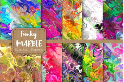 Totally Funky Digital Marble Papers
