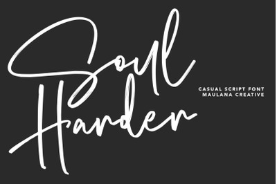 Soul Harder Casual Script Font