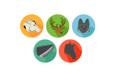 Cow Friends Cartoon Animals Icon Bundle