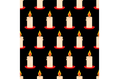 Candle seamless pattern