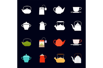 Tea time icons collection