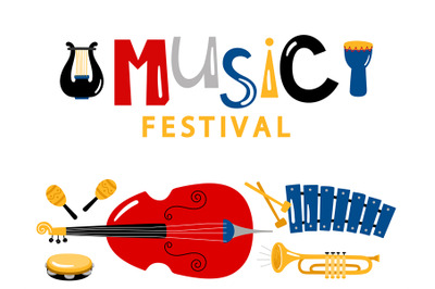 Music festival banner template