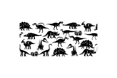 Dinosaurus seamless pattern banner