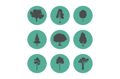 Forest trees icons