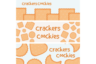 Crackers and biscuits banners template