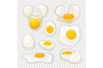 Eggs on transparent background