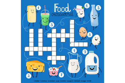 Dairy products food crossword